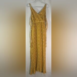 Forever 21 Women's Yellow Flutter Sleeve Sundress Zize S Made In China